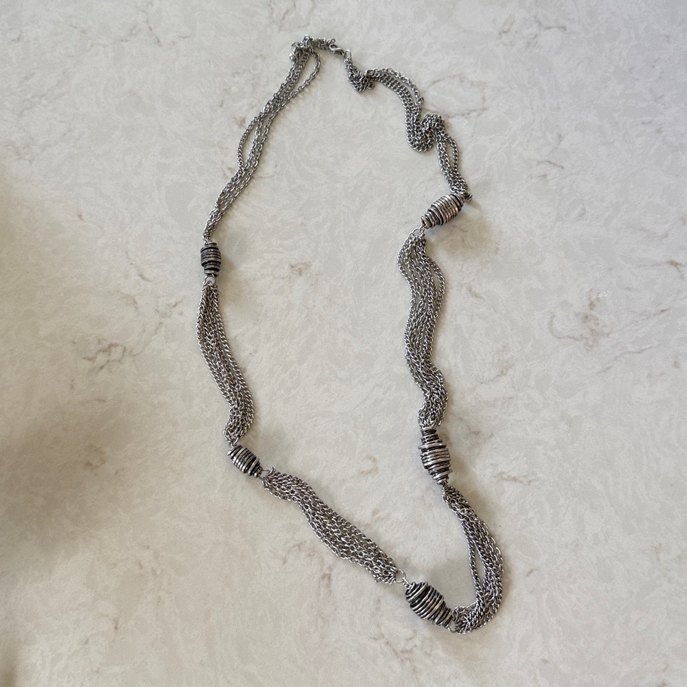 Long Silver Necklace